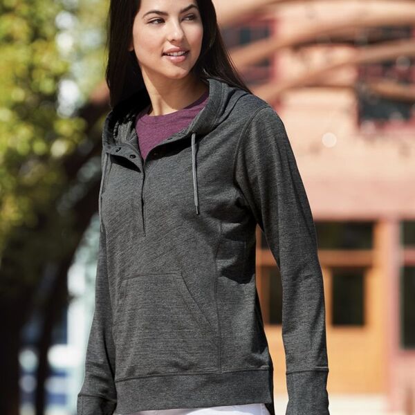 Women’s Omega Stretch Snap-Placket Hooded Sweatshirt Thumbnail